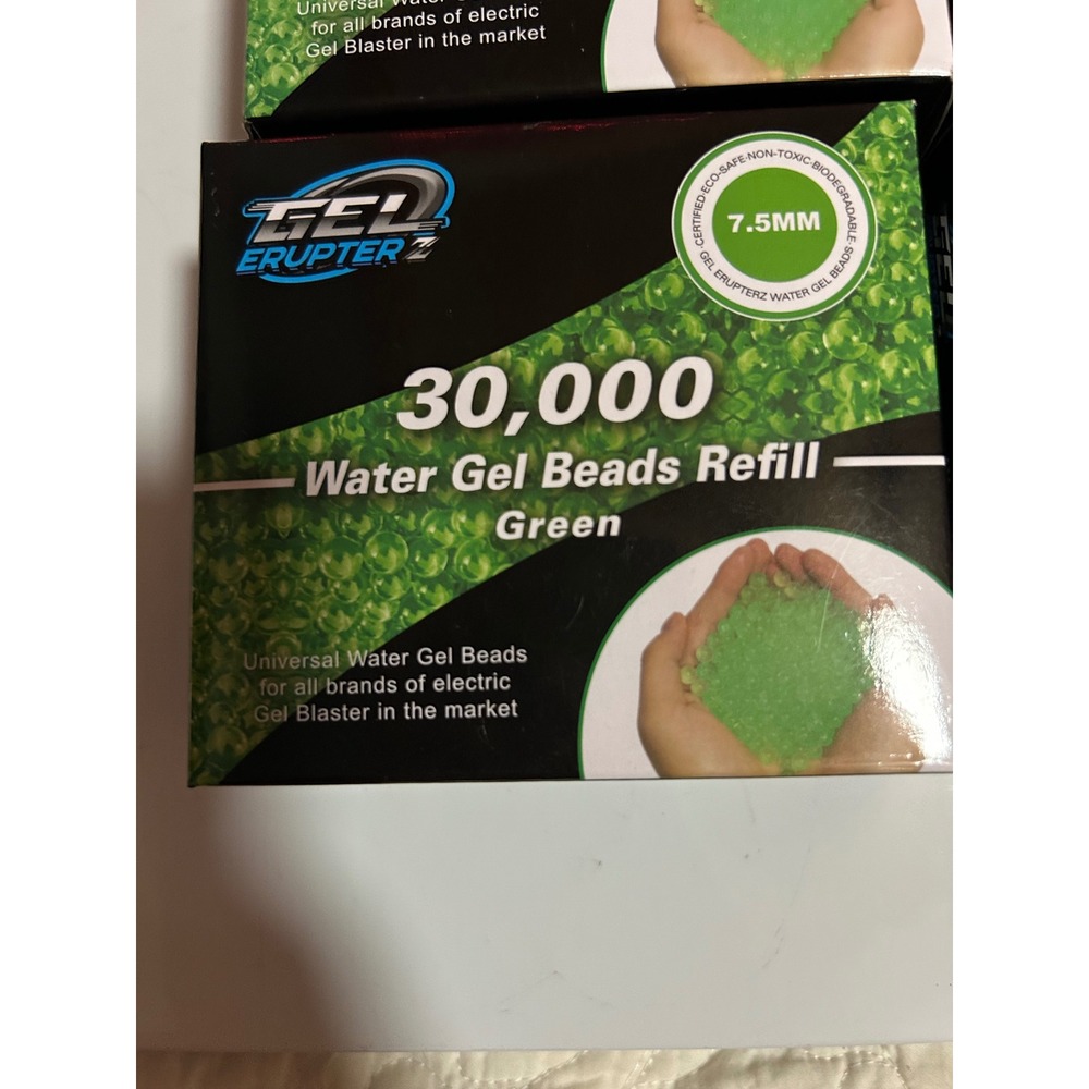Gel Erupter Z 30000 x 2 pack Water Gel Beads Refill 7.5mm Universal Blaster Ammo